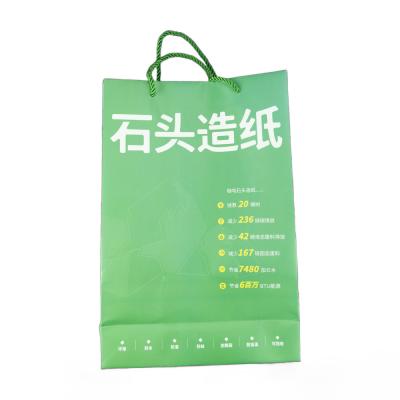 China Waterproof  Durable Printing Stone Paper Tote Bag With Tear Resistance Laser Cut Smooth Surface for sale