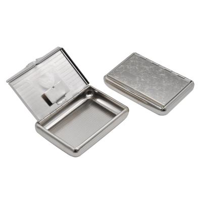 China 2021New Stainless Steel Cigarette Rolling Papers Box Hemp Cigarette Box Metal Tobacco Smoking Box for sale