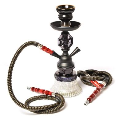 China 2021 New Hot-selling Glass Hookah Set Double Hose Hookah Accessories Small Glass Hookah Shisha for sale