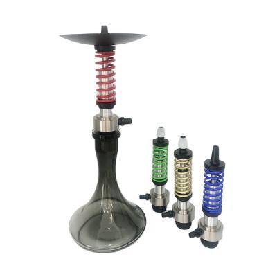 China Aluminum& Stainless Steel& 2021New Colorful Pattern Russian Shisha Smoking Hookah Spring Stainless Steel Glass Hookah Hookah Smoking for sale