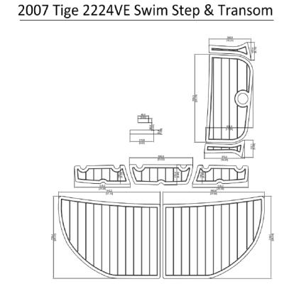 China 2007 Floor Rod 22/24VE Swim Step & TransomPad EVA Teak Decking 1/4