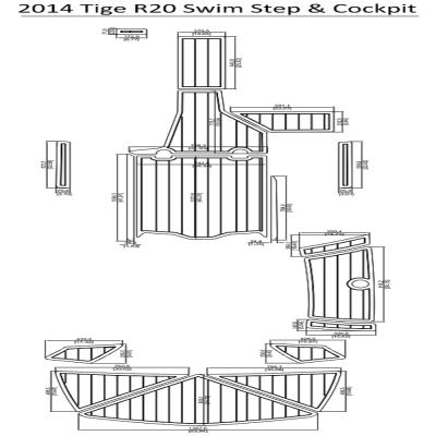 China 2019 Floor Rod R20 Swim Step & Boat Cockpit Protection EVA Teak Decking 1/4