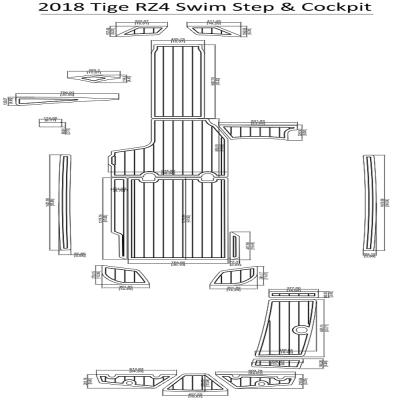 China 2018 Floor Rod RZ4 Swim Step & Boat Cockpit Pad EVA Teak Decking 1/4