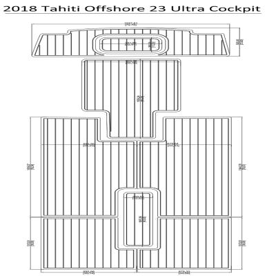 China 2018 Deck Decking Tahiti Boat Offshore Cockpit 23 Ultra EVA Teak Decking 1/4