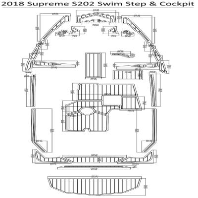 China Supreme Floor 2018 Swim S202 Step And Boat Cockpit Pad EVA Teak Decking 1/4