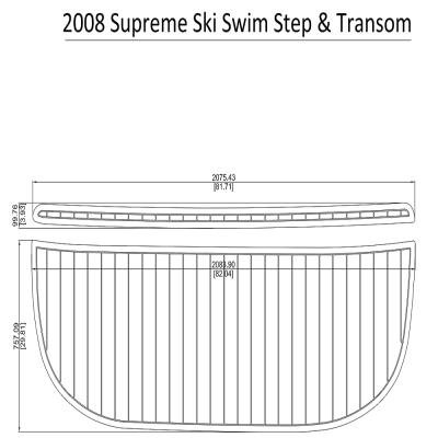 China 2008 Supreme Boat Floor EVA Teak Decking Protective Ski Swim Step and Transom 1/4