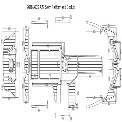 China Flooring AXIS A22 Swim Platform 2018 Boat EVA Teak Decking And Cockpit Pad 1/4