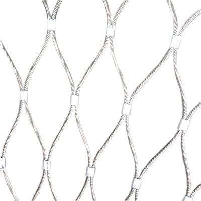 China Plain / Twill / Dutch Weave Soft Flexible 7x7 7x19 X-tend Net Ferrule Stainless Steel Metal Wire Rope Mesh For Deck for sale