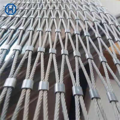 China Plain / Twill / Dutch Weave Flexible Ferrule Type Mesh Stainless Steel Rope Wire Mesh Net Rolls for sale