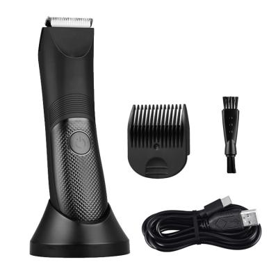 China Low Noise Electric Men's Hair Groin Body Grooming Trimmer Epilator Safe Shaver Ceramic Pubic Hygiene Waterproof Male Razor Blade Blade for sale