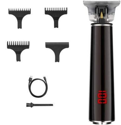 China Low Noise Rechargeable Electric Trimmer Hair Trimmer USB Cordless Shaver Trimmer 0mm For Men for sale