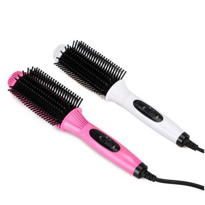 China Two-in-One Fast Heat Portable Fast Hair Straightener Brush Comb Electric Straightening Irons Straight Hair Automatic Comb Curling Styling Tools for sale