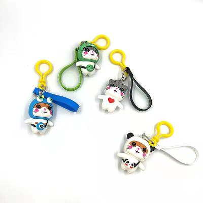 China 2022 New Cartoon Silicone Kitten Couple Silicone Key Net Red Ornament Simple Exquisite And Cute for sale