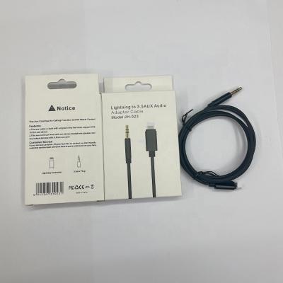 China aux cable MP3/MP4 player 8pin to 3.5mm for iPhone 12 11 plus 7 8X to aux cable. Home Headphone Car Stereo Speaker 1m for sale