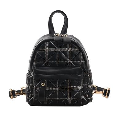 China Cheap 2023 Black Anti-theft PU Leather Women Backpack For Daily Packet Bag For Girls School Bag Customized Logo Color for sale