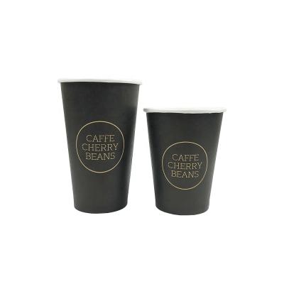 China Biodegradable Wallpaper And Single Wall Coffee Cup With Lids Single Wall Paper Cups for sale