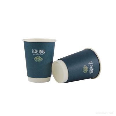 China Customized Printable Biodegradable Double Paper Cup Wall Coffee Tea Coffee Tea Disposable Paper Cups for sale