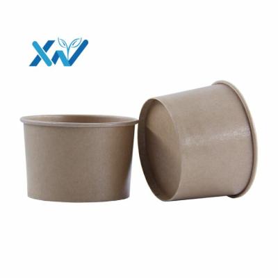 China Recycled Materials Manufacturer Kraft Paper Custom Recyclable Salad Bowls , Brown Kraft Paper Soup Bowls With Lids for sale