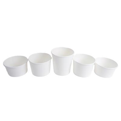 China Waterproof manufacturers custom white paper ice cream cup/bowl with printed logo from china source factory supplier for sale