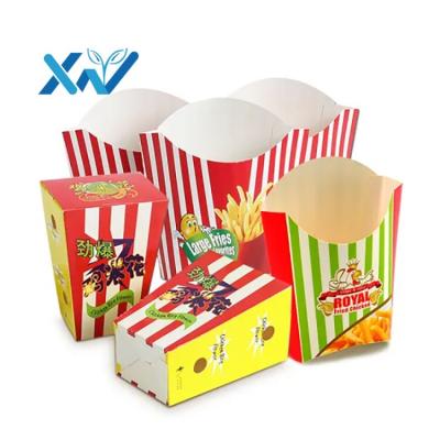 China Wholesale Custom High Quality Food Grade Food Take Away Paper French Fries Box Disposable French Fries Box for sale