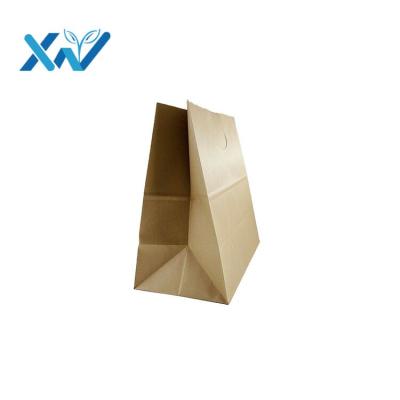 China Wholesale Customized Recyclable Durable Die Cut Brown Handle Bags Food Kraft Paper Bag Eco Friendly for sale