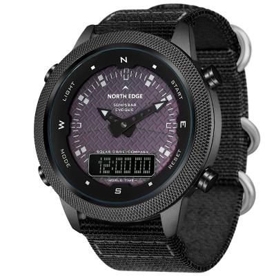 China IP68 waterproof Hot Sale Solar Metal Waterproof 50M Compass Stopwatch Powered Multiple Functions Digital Movement Solar Power Men Wrist Watches. for sale