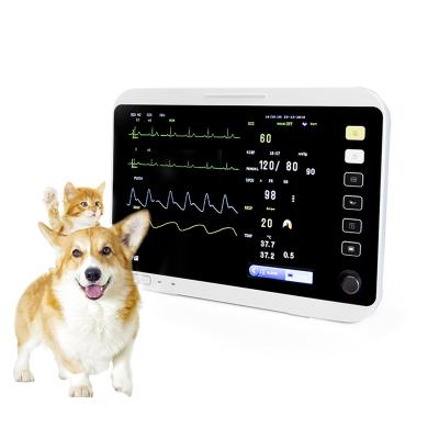 China 12.1 inch color tft screen touch screen Vet Acrylic Multi Parameter Vital Signs Patient Monitoring for Veterinarian for sale