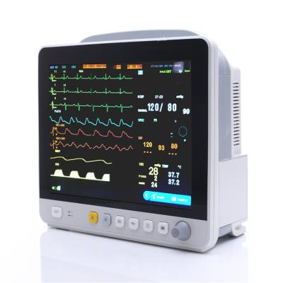 China Factory Price Acrylic High Quality Medical Equipment Other Emergency 5 Para 12inch Patient Monitor For Home Use for sale