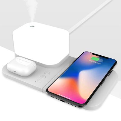 China Humidifier Night Light 5in1 15W Quick Wireless Phone Charger For iPhone 14 13 12 For Airpods Pro/iWatch for sale