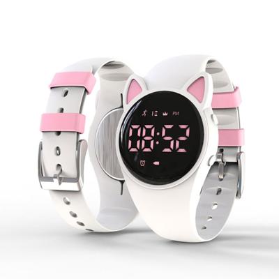 China Kids Silicone Pedometer Watches Led Digital Watch With Vibrating Alarm Clock Great Gift For Girls Boys Women Children Teens for sale