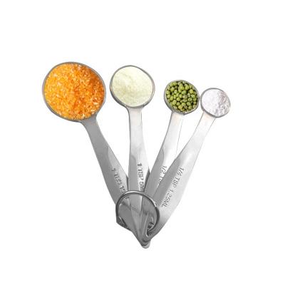 China Stainless Steel 4-Piece Mini Measuring Spoon Viable Instruments Kitchen Tool Set for sale