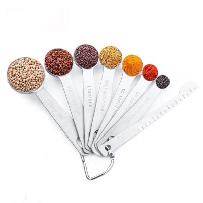 China Sustainable stainless steel dosers set for dry or liquid fits into spice jars set of 7 for sale