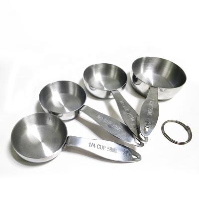 China Sustainable Professional Stainless Steel Multi-piece Cup And Spoon Set Kitchen Measuring Sets For Baking And Cooking for sale