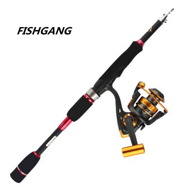 China Lightweight Rod and Reel Combo Fishing Rod Set 1.8m 2.1m 2.4m Portable 2.7m Telescopic Lure Rod Set for sale