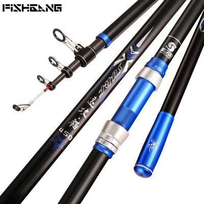 China Carbon Fishing Rod Telescopic Carbon Fishing Rod Surf Boat Carbon Fishing Rod FISHGANG 2.4M-5.4M Long Cast High for sale