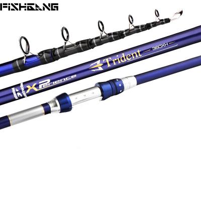 China Carbon Fishing Rod FISHGANG 2.4M-4.2M Telescopic Surf Fishing Rod High Carbon Saltwater Freshwater Portable Fishing Rod for sale