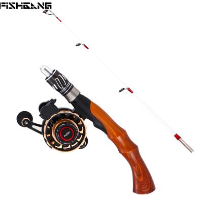 China FISHGANG 55cm Imitation Carbon Grain Grip Handle Raft Fishing Rod Ice Fishing Rod for sale