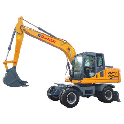 China Building Material Shops Earth-moving Machinery Small Mini Digger 2 3 4 6 7 8 10 12 20 Ton Four Wheeled Wheel Excavator for sale