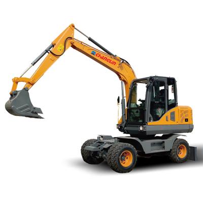 China Building Material Shops SINOMACH-CHANGLIN OFFICIAL 7 TON CHINA LUXURY WHEEL TYPE WHEEL EXCAVATOR for sale