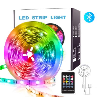 China Residential led strip blue-tooth RGB led strip light SMD5050 led strip kit 300leds/10M DC 5M12V for sale