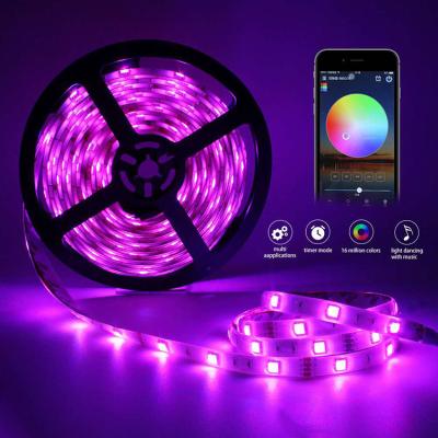 China Warehouse Dream Color LED Strip Lights with APP Controlled 5m/16.4ft LED Lights with Multicolor Chase, Smart RGB LED Strips for sale