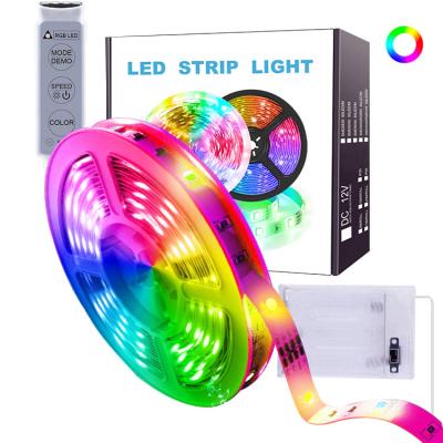 China Residential RGB LED TV Light Remote Control Battery Operated 3A 5V SMD 2835 Flexible Strip Back Light For TV Background Light for sale