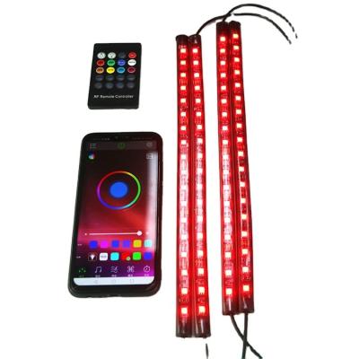 China Car Atmosphere Light SUV Truck Car Accessories 12V Remote Control RGB Music Strips LED Strip RGB LED Lights Decorative Flexible Light Interior Strips for sale