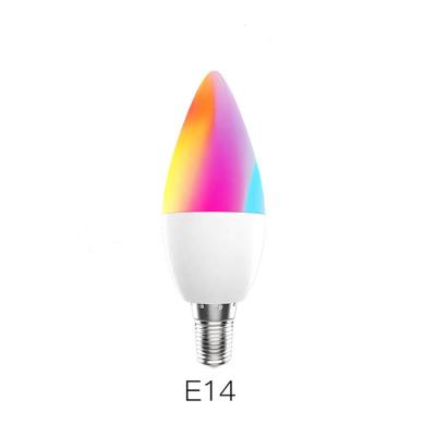 China High Efficiency Smart RGB Candle Bulb E12 E14, WiFi Candle RGB LED Light Voice Control for sale