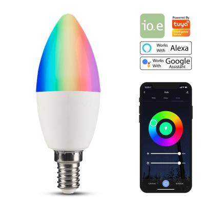 China High Efficiency LED Candle Light E14 LED Bulb Candle Light E14 LED Bulb Chandelier Crystal LED Smart Wifi Chandelier Bulb LED Candle Light Bulb Flame 6W for sale