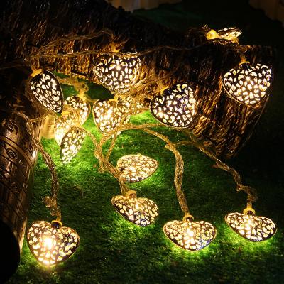 China party christmas led light battery operated heart string led decorative light for diwali 10m string lights for sale