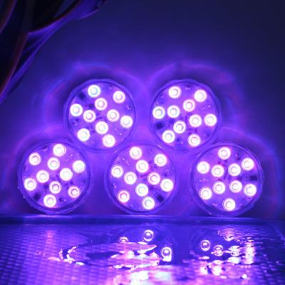 China IP68 LED Aquarium Underwater Marine Accessories Remote Controlled RGB Submersible Light for sale