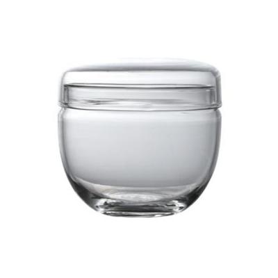 China Steamable Clear Small Tea Hand Held Glass Jar With Lid For Best Sale 100ml Glass Container Jar for sale