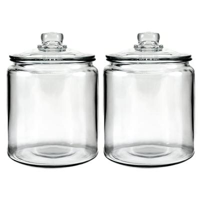 China Steamable Heritage Hill Glass 0.5 Gallon Storage Jar, Set of 2 for sale