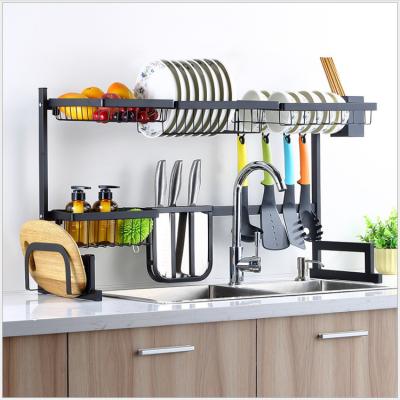 China Minimalist Customized Kitchen Storage Rack Organizers Stainless Steel Kitchen Dish Storage Shelf for sale